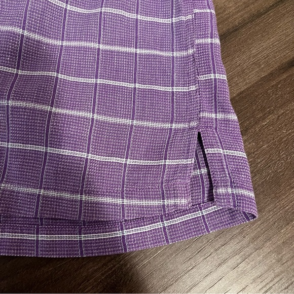 *SOLD* Patagonia Vintage Purple Plaid Short Sleeve Polo Shirt - Picture 6 of 9